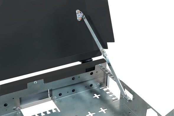 Шкаф коммутационный NTSS (NTSS-SOHO5U-BL) настенный 5U 520x140мм пер.дв.стекл несъемн.бок.пан. 80кг черный 11кг 480мм IP20 металл