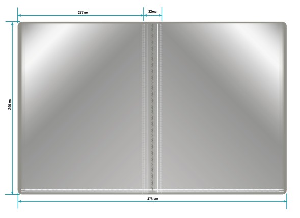 Папка с 40 прозр.вклад. Бюрократ -BPV40GREY A4 пластик 0.65мм торц.карм с бум. встав серый
