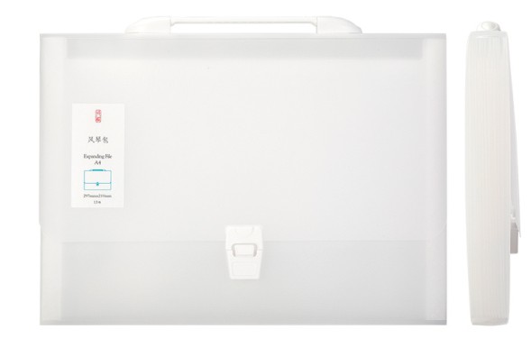 Папка-портфель Deli 5880 на кнопке 13 отдел. A4 полипропилен ассорти