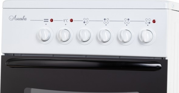 Плита Электрическая Лысьва EF4002MK00 белый стеклокерамика (без крышки)