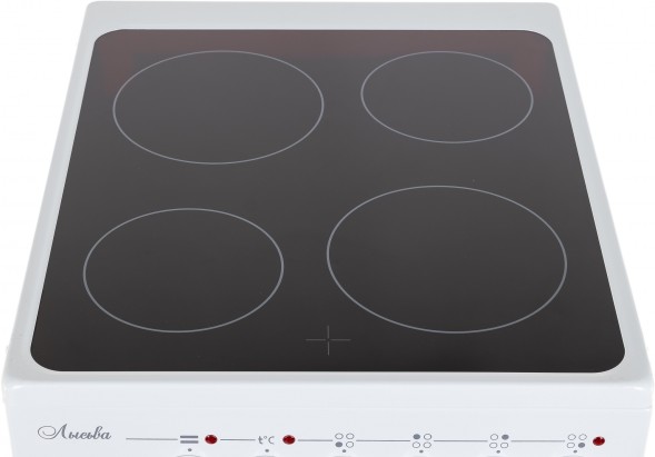 Плита Электрическая Лысьва EF4002MK00 белый стеклокерамика (без крышки)