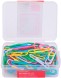 Скрепки Deli E0024 пластиковая оболочка 29мм ассорти (упак.:100шт) пластиковая коробка