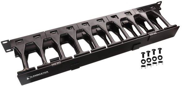 Кабельный органайзер Lanmaster LAN-ORG-PF/S-1U пальцы 1U шир.:19&amp;quot; глуб.:106мм