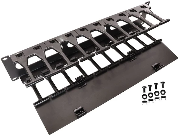 Кабельный органайзер Lanmaster LAN-ORG-PF/S-1U пальцы 1U шир.:19&amp;quot; глуб.:106мм