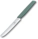 Нож кухонный Victorinox Swiss Modern (6.9006.11W43) стальной столовый для томатов лезв.110мм серрейт. заточка шалфеевый