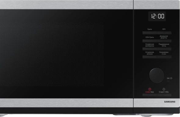 Микроволновая Печь Samsung MG23DG4524ATBW 23л. 800Вт нержавеющая сталь/черный