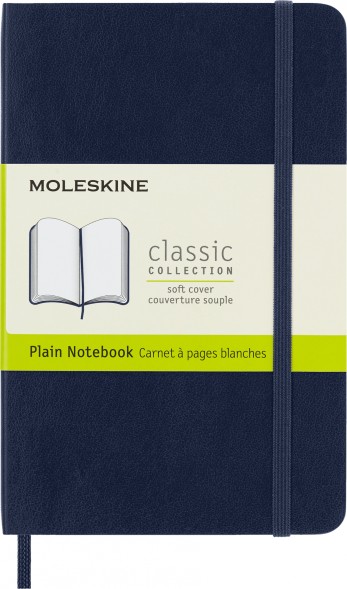 Блокнот Moleskine CLASSIC SOFT QP613B20 Pocket 90x140мм 192стр. нелинованный мягкая обложка синий сапфир