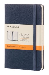 Блокнот Moleskine CLASSIC MM710B20 Pocket 90x140мм 192стр. линейка твердая обложка синий сапфир