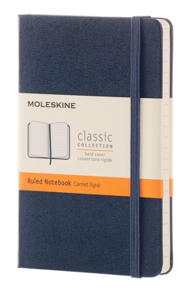 Блокнот Moleskine CLASSIC MM710B20 Pocket 90x140мм 192стр. линейка твердая обложка синий сапфир