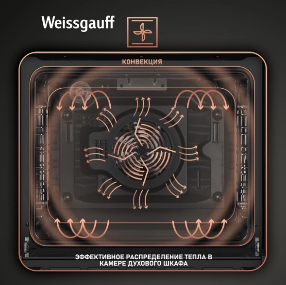 Духовой шкаф Электрический Weissgauff EOV 799 SB черный