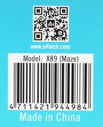 Мышь A4Tech X89 Maze черный оптическая (2400dpi) USB (8but)