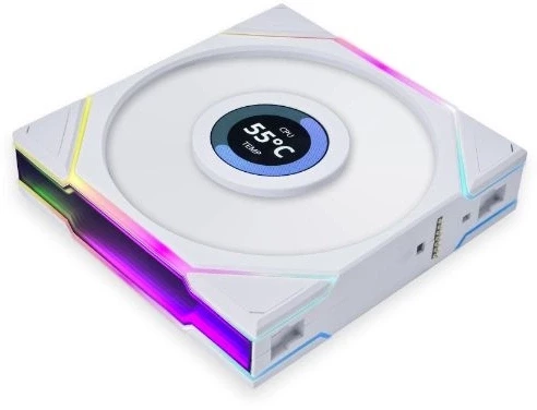 Вентилятор для корпуса Lian-Li Uni Fan TL 120 LCD Reverse ARGB 120х120x28 белый 7-pin 31дБ (G99.12RTLLCD1W.00) Ret