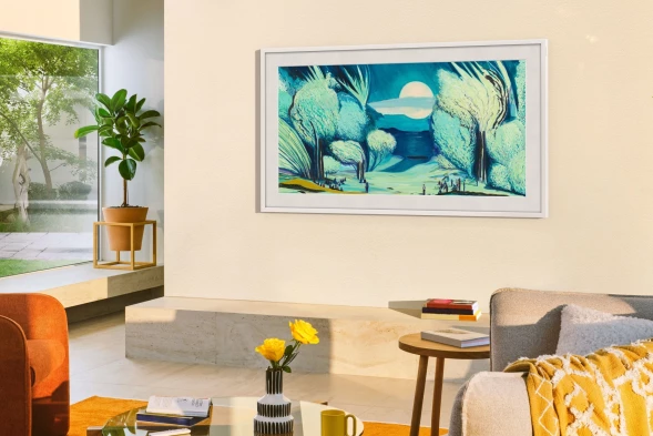 Телевизор QLED Samsung 85&amp;quot; QE85LS03FAUXRU The Frame черный 4K Ultra HD 120Hz DVB-T2 DVB-C DVB-S2 USB WiFi Smart TV
