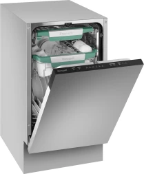 Посудомоечная машина встраив. Weissgauff BDW 4536 D Inverter AutoOpen Infolight 2100Вт узкая серебристый