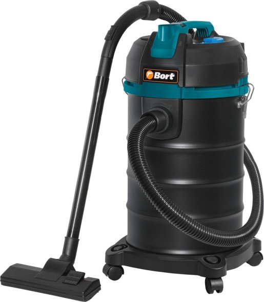 Строительный пылесос Bort BSS-1530 1500Вт (уборка: сухая/влажная/выдув/сбор воды) черный