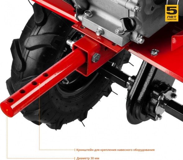 Мотоблок Зубр МТБ-400 бензиновый 5.15кВт 7л.с.