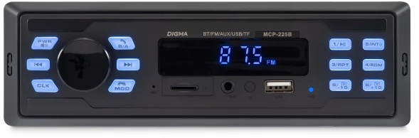 Автомагнитола Digma MCP-225B 1DIN 2x45Вт v5.0 AUX 2
