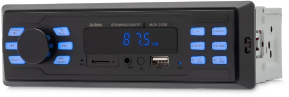 Автомагнитола Digma MCP-225B 1DIN 2x45Вт v5.0 AUX 2