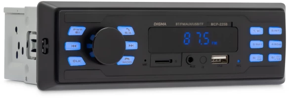 Автомагнитола Digma MCP-225B 1DIN 2x45Вт v5.0 AUX 2