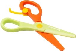Ножницы Silwerhof детские 130мм ручки пластиковые асим. пластик салатовый/оранжевый