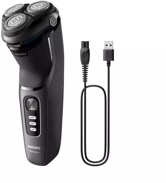 Бритва роторная Philips S3343/13 реж.эл.:3 питан.:аккум. черный