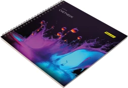 Скетчпад Silwerhof 20л. 190x190мм Неон 4диз. гребень