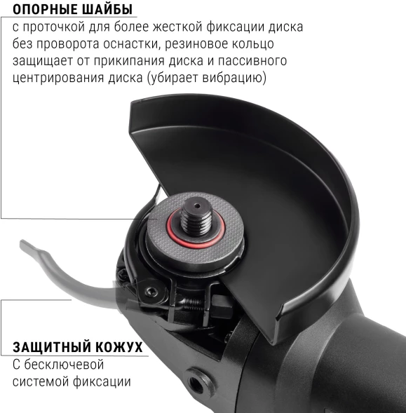 Углошлифовальная машина Интерскол УШМВ-125/1300Э 1300Вт 10000об/мин рез.шпин.:M14 d=150мм (911.0.0.40)