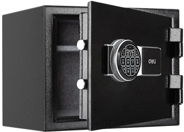 Сейф мебельный Deli ET586 огнестойкий 300x380x300мм электронный/ключевой