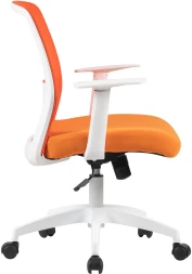 Кресло Cactus CS-WMC333-OR оранжевый сиденье оранжевый сетка/ткань низк.спин. крестов. пластик пластик белый