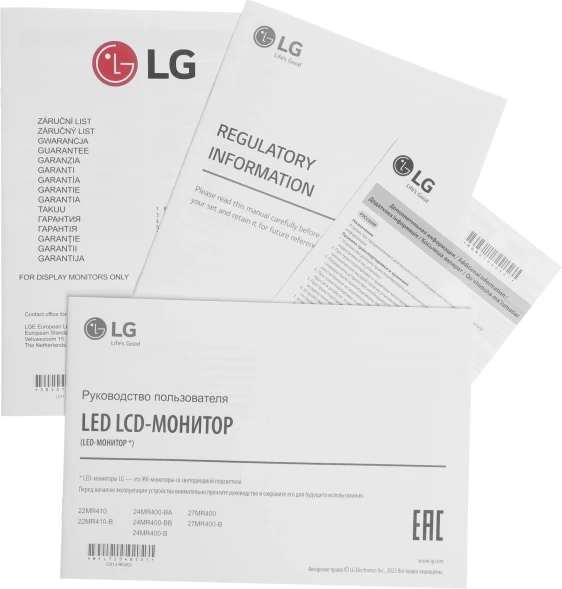 Монитор LG 27&amp;quot; 27MR400-B черный IPS LED 16:9 HDMI матовая 250cd 178гр/178гр 1920x1080 100Hz FreeSync VGA FHD 3.84кг