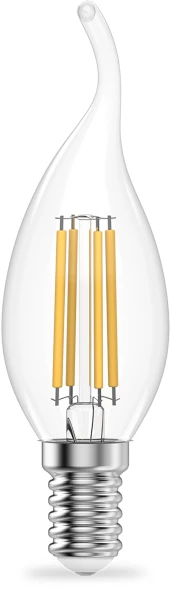 Лампа филам. Gauss Filament 8Вт цок.:E14 свеча 220B св.свеч.бел.нейт. (упак.:10шт) (42128)