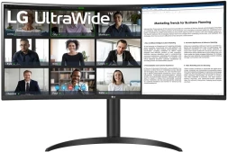 Монитор LG 34&amp;quot; UltraWide 34WR55QK-B черный VA LED 5ms 21:9 HDMI матовая HAS 300cd 178гр/178гр 3440x1440 100Hz DP Ultra WQHD USB 6.9кг
