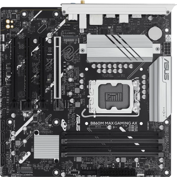 Материнская плата Asus B860M MAX GAMING AX Soc-1851 Intel B860 4xDDR5 mATX AC`97 8ch(7.1) 2.5Gg RAID+DP