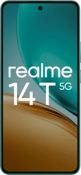 Смартфон Realme RMX5078 14T 5G 256Gb 12Gb зеленый моноблок 3G 4G 2Sim 6.67&amp;quot; 1080x2400 Android 15 50Mpix 802.11 a/b/g/n/ac NFC GPS GSM900/1800 GSM1900 Protect