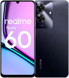 Смартфон Realme RMX3933 Note 60 128Gb 6Gb черный моноблок 3G 4G 2Sim 6.74&amp;quot; 720x1600 Android 14 32Mpix 802.11 a/b/g/n/ac GPS GSM900/1800 GSM1900 A-GPS microSD max2048Gb