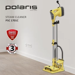 Пароочиститель напольный Polaris PSC 1701C 1700Вт желтый/черный