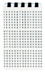 Маркер Lanmaster LAN-MCL-25x10x7 25x10мм полиэстр (упак:64шт) для лазерных принтеров белый