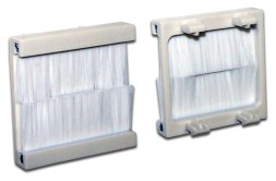 Щеточный ввод Lanmaster LAN-SIP-23BR-WH шир.45мм выс.45мм белый (упак.:1шт)