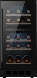 Винный шкаф Weissgauff WWCI-26 DB DualZone 1-нокамерн. черный глянц. (438724)