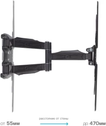Кронштейн для телевизора Kromax ATLANTIS-45 темно-серый 22"-65" макс.45кг настенный поворот и наклон