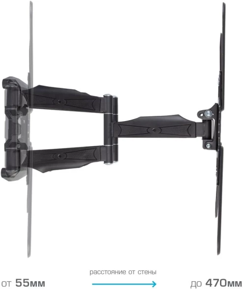 Кронштейн для телевизора Kromax ATLANTIS-45 темно-серый 22&amp;quot;-65&amp;quot; макс.45кг настенный поворот и наклон