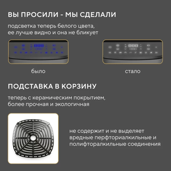 Аэрогриль Hyundai HYF-5457 3000Вт черный