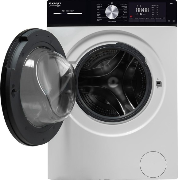 Стиральная машина Kraft TCH-HD8586SW класс: A+++ загр.фронтальная макс.:8кг белый инвертер