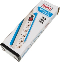 Сетевой фильтр Buro 500SH-1.8-W 1.8м (5 розеток) белый (коробка)