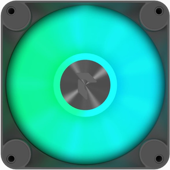 Вентилятор Aerocool APNX FP1-140 PWM ARGB 140x140mm черный/белый 4-pin 15-32dB 220gr Ret