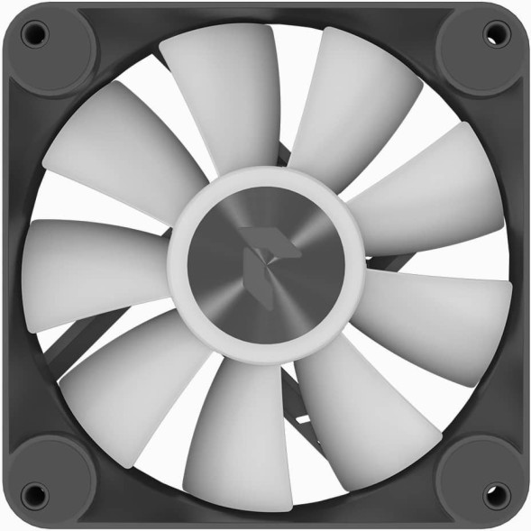 Вентилятор Aerocool APNX FP1-140 PWM ARGB 140x140mm черный/белый 4-pin 15-32dB 220gr Ret