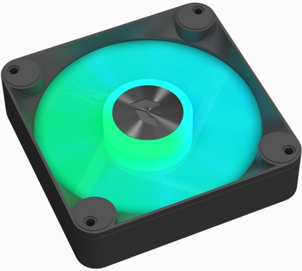 Вентилятор Aerocool APNX FP1-140 PWM ARGB 140x140mm черный/белый 4-pin 15-32dB 220gr Ret