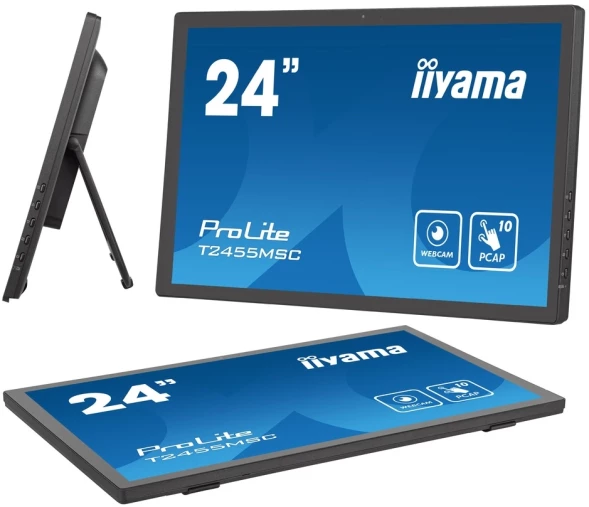 Монитор Iiyama 23.8&amp;quot; ProLite T2455MSC-B1 черный IPS LED 16:9 HDMI M/M глянцевая 1000:1 400cd 178гр/178гр 1920x1080 60Hz DP FHD USB Touch 4.4кг