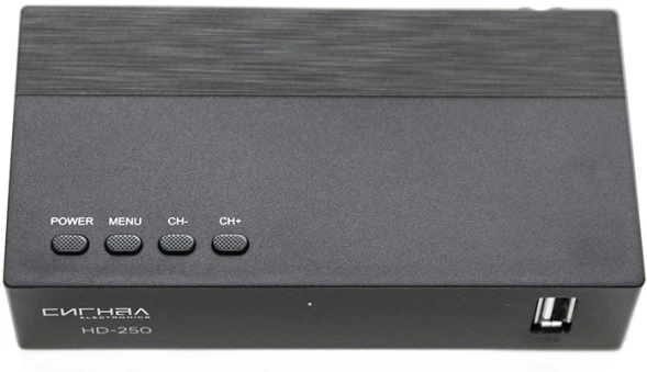 Ресивер DVB-T2 Сигнал Эфир HD-250 черный