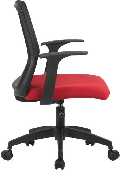 Кресло Cactus CS-MC222-BKRD черный сиденье темно-красный сетка/ткань низк.спин. крестов. пластик пластик черный